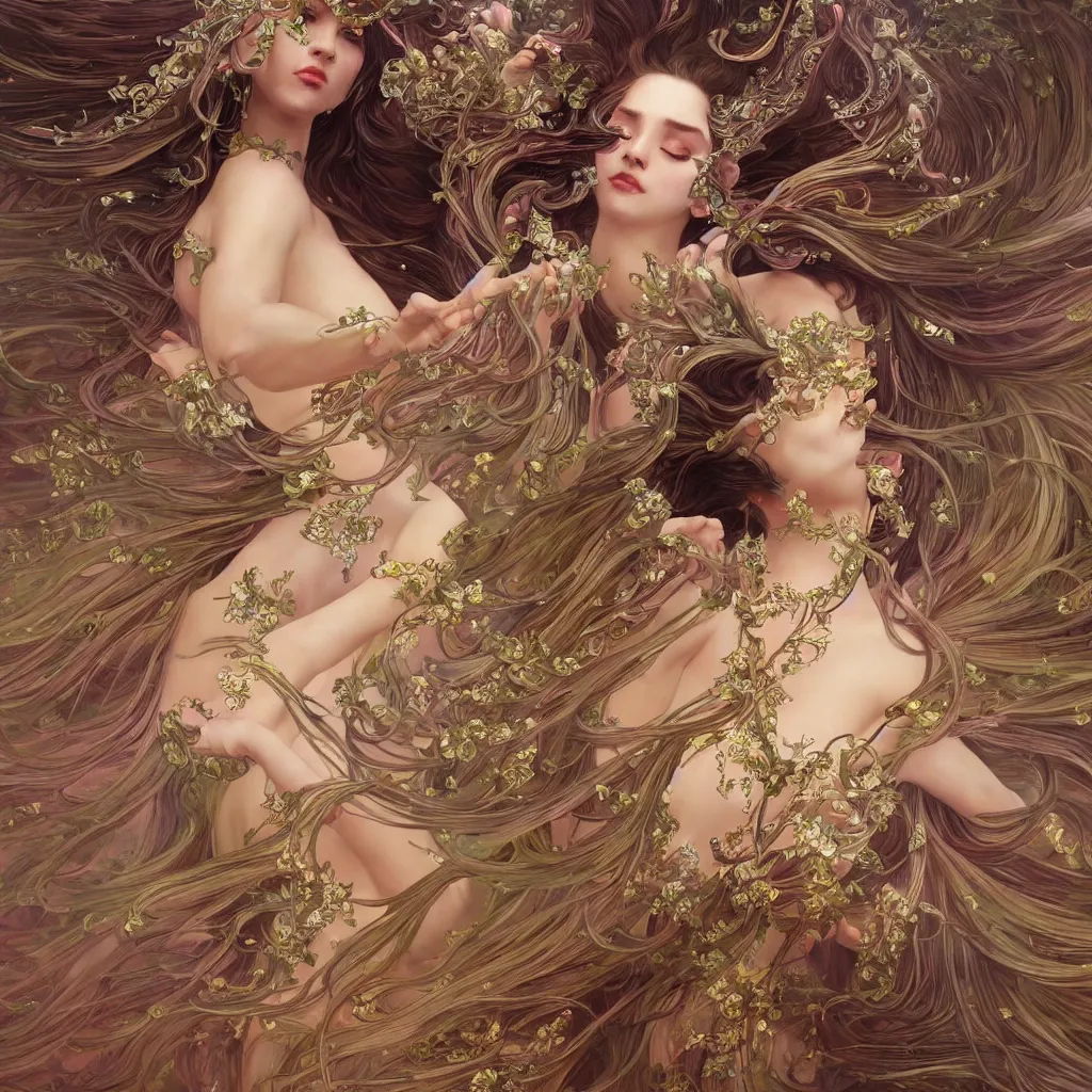 Prompt: goddess dancing, flowing hair, fantasy, 3 d photo, unreal engine, intricate and very beautiful and elegant, highly detailed, digital painting, trending on artstation, concept art, smooth and sharp focus, illustration, art by tan zi and ayanamikodon and alphonse mucha and wlop