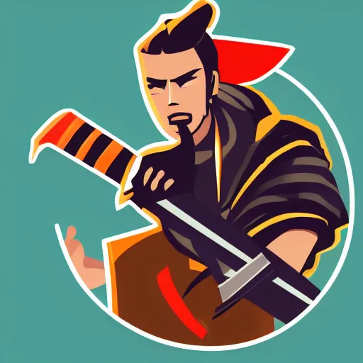 Image similar to yasuo vector, icon, high res, colour, svg