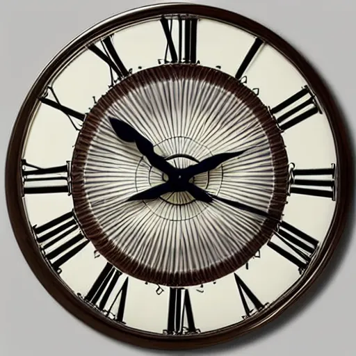 Prompt: a wall clock designed by rene lalique