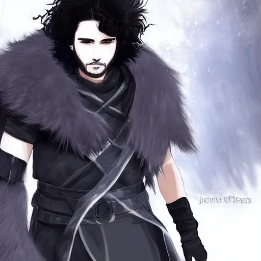 Image similar to an anime style version of jon snow, #art #digitalart artstation hall of fame gallery, editors choice, #1 digital painting of all time, most beautiful image ever created, emotionally evocative, greatest art ever made, lifetime achievement magnum opus masterpiece, the most amazing breathtaking image with the deepest message ever painted, a thing of beauty beyond imagination or words