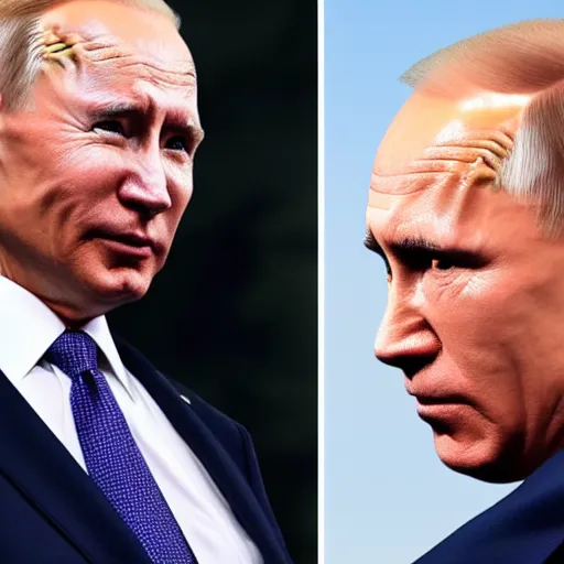 Prompt: biden and putin fighting in fortnight, close up, high quality photograph