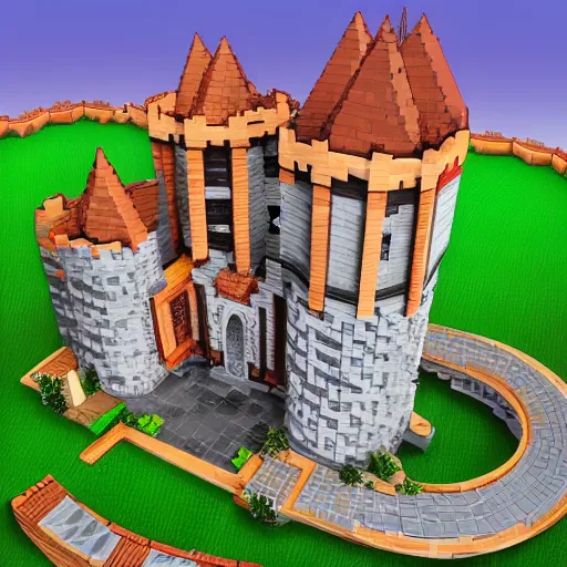 Prompt: bricktrons castle - story