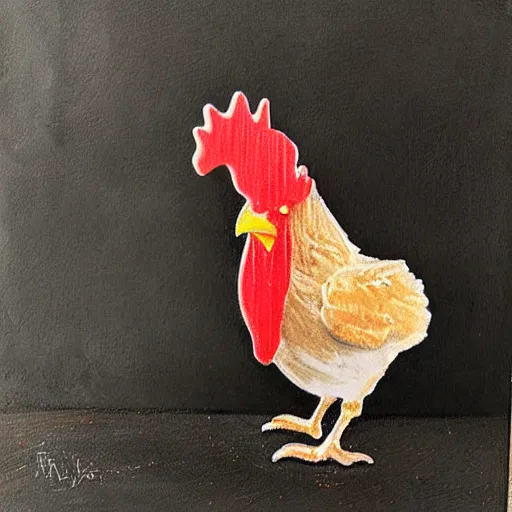 Prompt: a chicken on a lolly stick, photo realistic