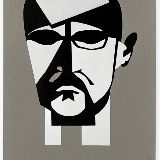 Image similar to Geometrical suprematist art of Walter White, by El Lissitzky