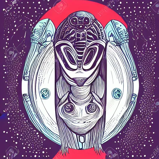 Image similar to illustration of aliens. 1 2 1 3