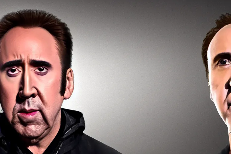 Prompt: Nicolas cage bodycam high resolution still film