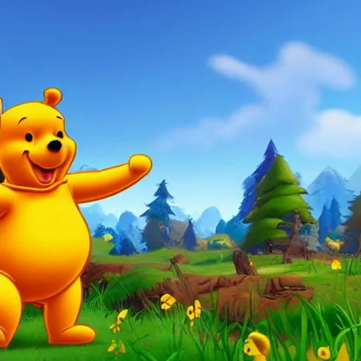 Prompt: Winnie the Pooh in fortnite