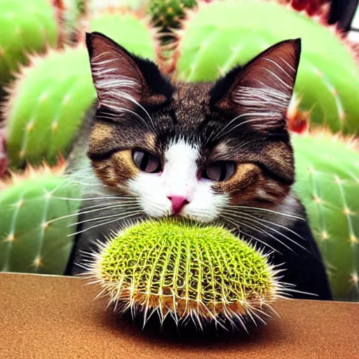 Image similar to a fcactus - cat - hybrid, plant - animal, animal photography