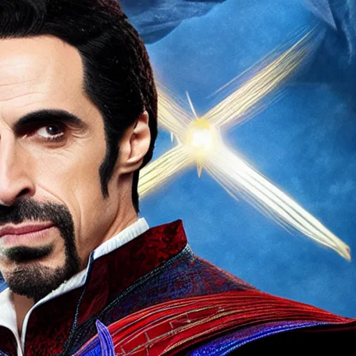 Prompt: sasha baron cohen as Doctor strange