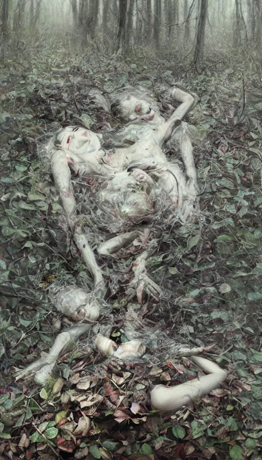 Prompt: life and death mixing together, by alyssa monks