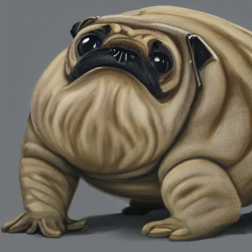 Image similar to A tardigrade with the eyes and mouth of a pug, national geographic-file-photograph, paywall-content, premium-award-winning, trending on artstation