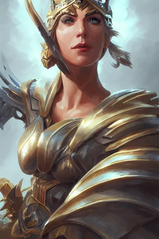 Image similar to amazon valkyrie athena, d & d, fantasy, portrait, highly detailed, headshot, digital painting, trending on artstation, concept art, sharp focus, illustration, art by artgerm and greg rutkowski and magali villeneuve