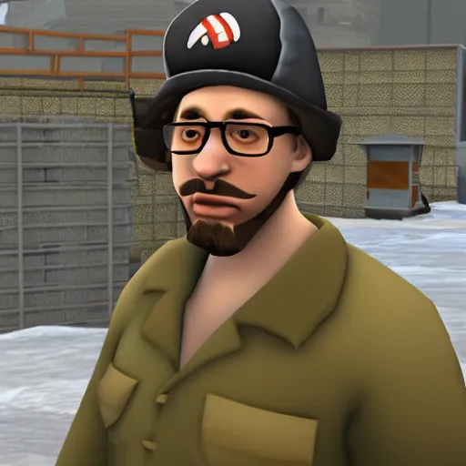 Image similar to sam hyde in team fortress 2, game screenshot