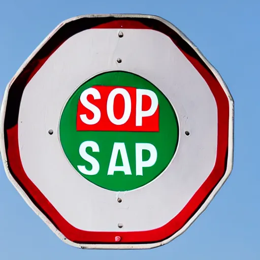 Image similar to circular stop sign