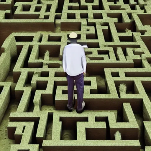 Image similar to man in the maze