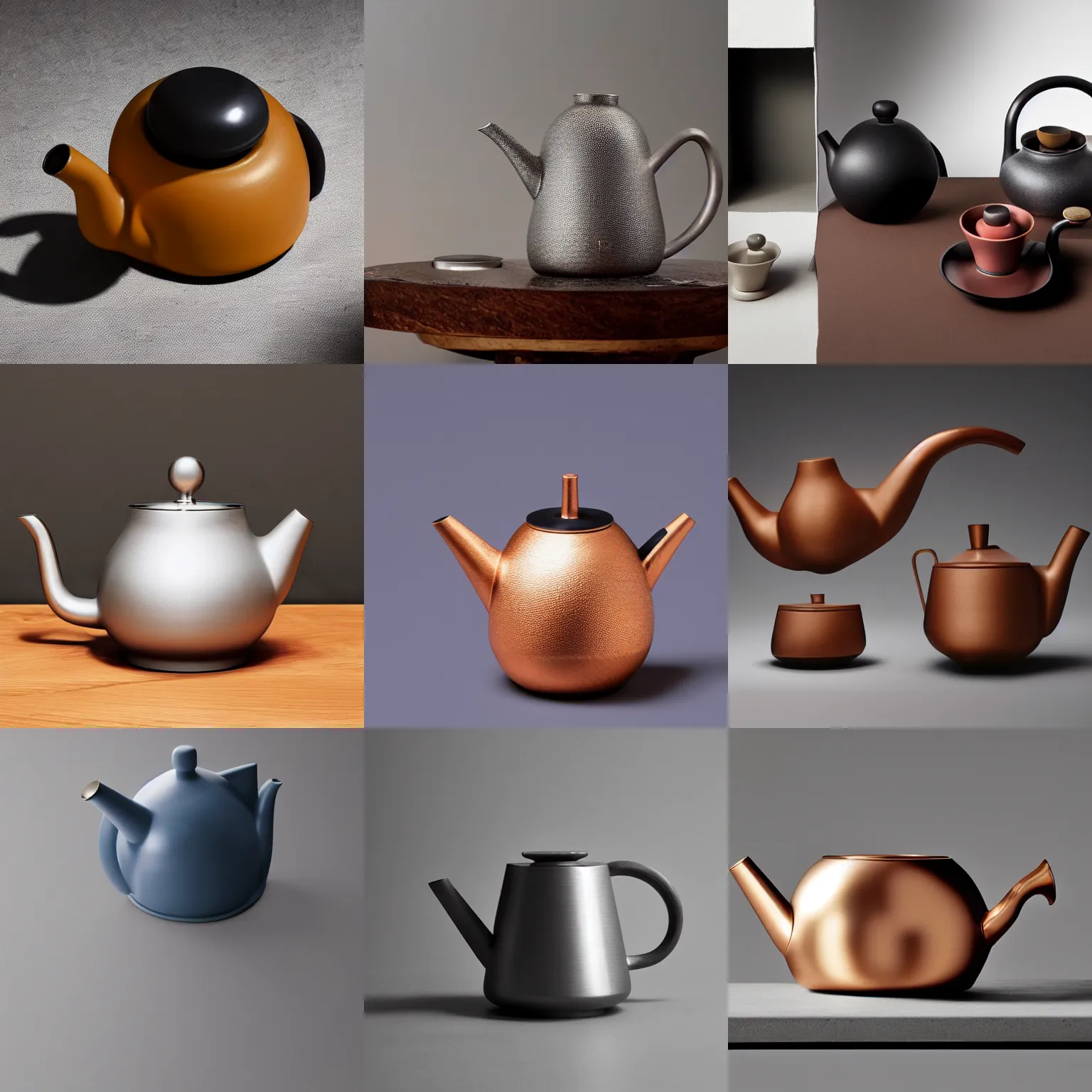 Prompt: a teapot by tom dixon