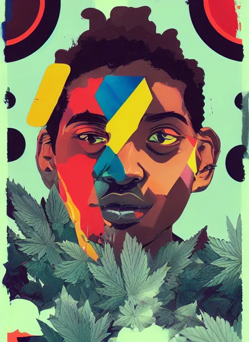 Prompt: profile picture by sachin teng x ofwgkta, weed, marijuana, organic painting, hard edges, masterpiece, smoke, asymmetrical, matte paint, energetic