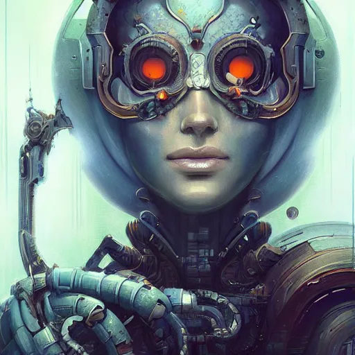Image similar to portrait of a beautiful cybernetic pythoness, cyberpunk concept art by pete mohrbacher and seb mckinnon and beksinski and josan gonzales, digital art, highly detailed, intricate, sci-fi, sharp focus, Trending on Artstation HQ, deviantart, unreal engine 5, 4K UHD image