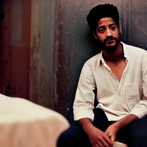 Image similar to alfred enoch photographed by nan goldin