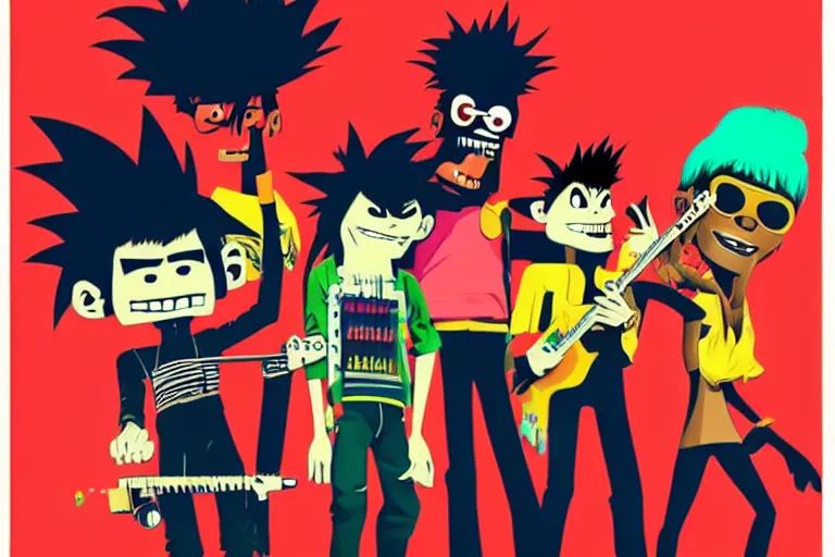 Image similar to boombastic, gorillaz, advertisement