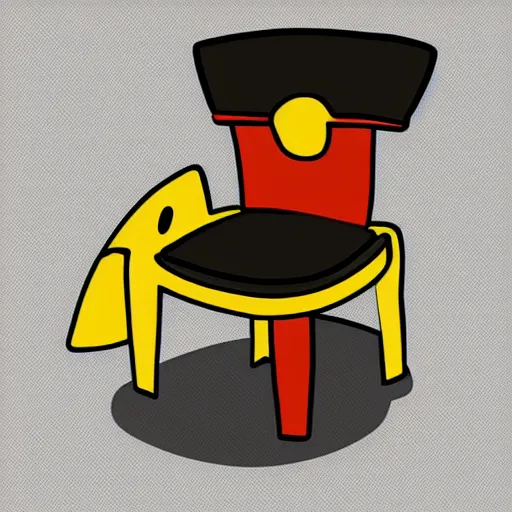 Image similar to professional art. cartoon pokemon that looks like a chair