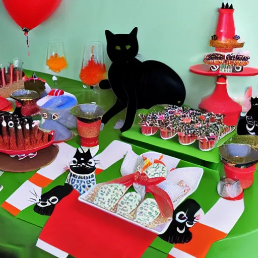 Image similar to cats party