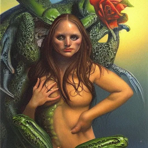 Prompt: an amazing masterpiece of art by gerald brom 🐸 👨