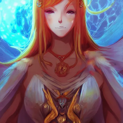 Image similar to anime portrait of Nami as a shaman yedi using dark force to eliminate trump as an anime antagonist by Stanley Artgerm Lau, WLOP, Rossdraws, James Jean, Andrei Riabovitchev, Marc Simonetti, and Sakimichan, trending on artstation