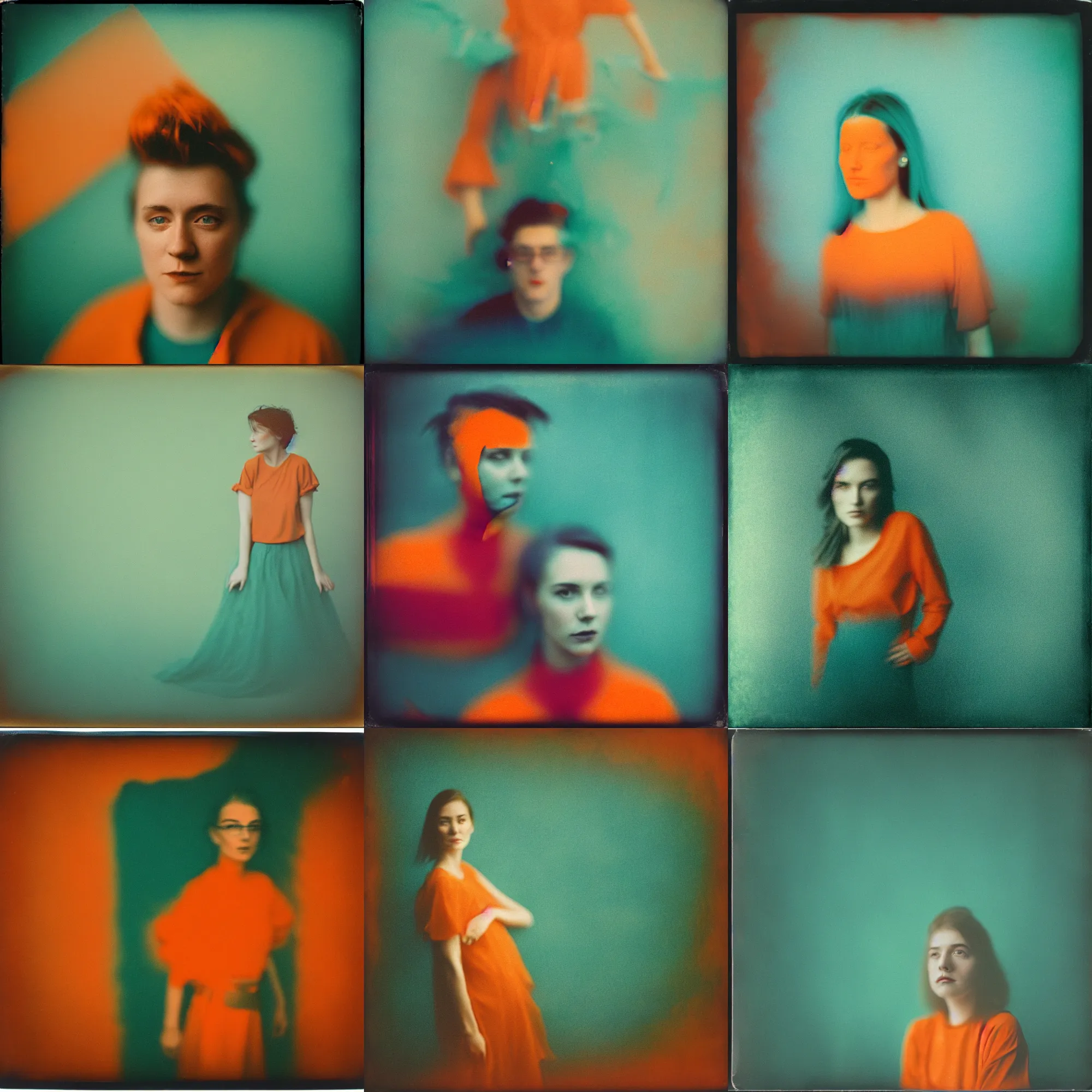 Image similar to kodak portra 4 0 0, wetplate, motion blur, portrait photo of a backdrop, coloured in teal and orange, by britt marling