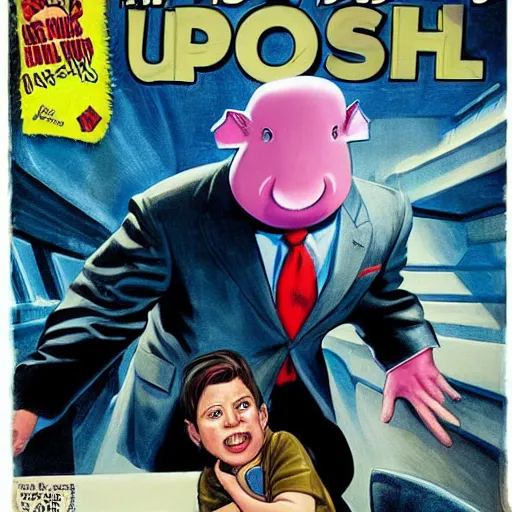 Prompt: comic book cover for'the president of the united states is a blobfish ', art by alex ross