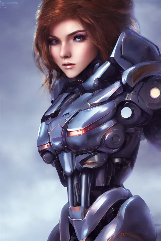 Image similar to heroine, beautiful, female mecha, ultra detailed, digital art, 8 k, character, realistic, portrait, 3 d, hyperrealistic