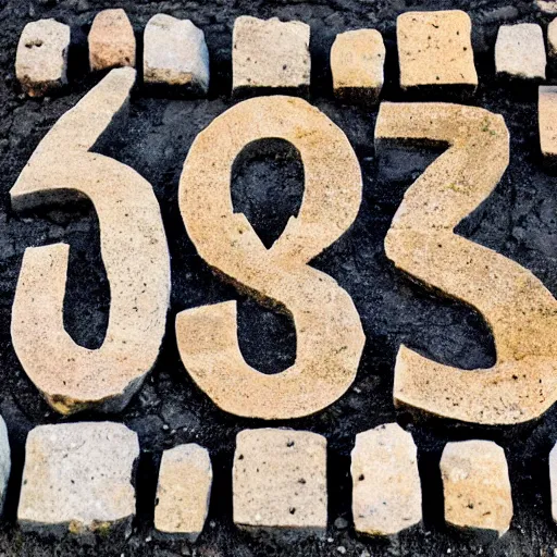 Image similar to the stones are laid out in the form of the letter s