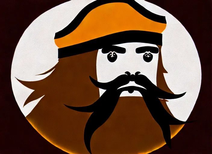 Image similar to a bearded pirate, digital art