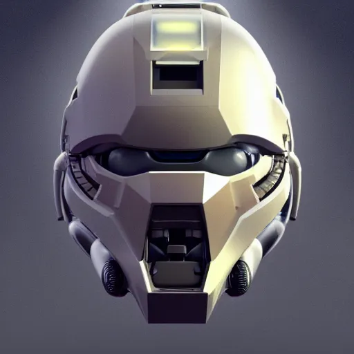 Image similar to sci-fi, helmet design, halo, duke-nuken, science-fiction, robot head, octane-render, cgi, blender, cinema-4d, maya, cgi, redshift