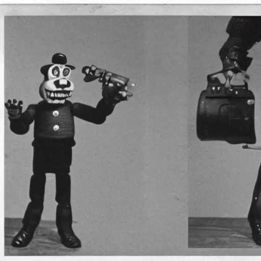 Image similar to deploy freddy fazbear, vintage photograph