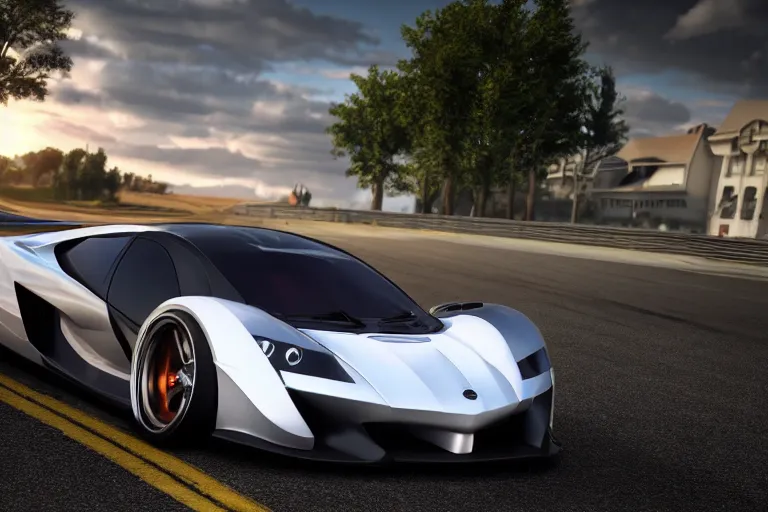 Image similar to photo wallpaper sport car gran turismo 7 forza horizon need for speed fast and furious 5 unreal engine supercar hypercar game concept car octane render, 4 khd 2 0 2 2 3 d cgi rtx style chrome reflexion global illumination ray tracing hdr arstation pixar and disney unreal