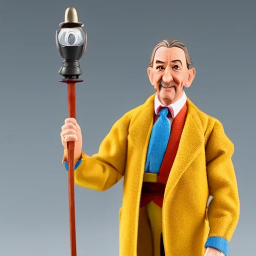 Image similar to walt disney action figure, well lit, studio light, painted action figure