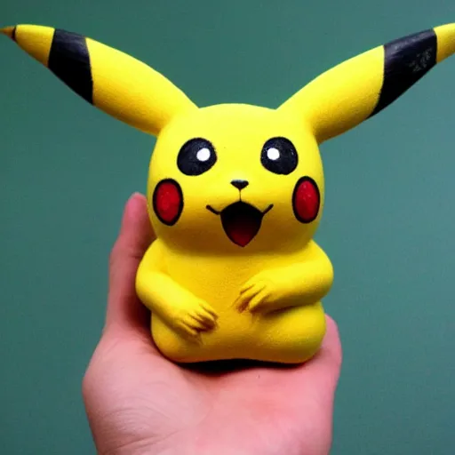 Image similar to Pikachu Sculpture made out of Papyrus