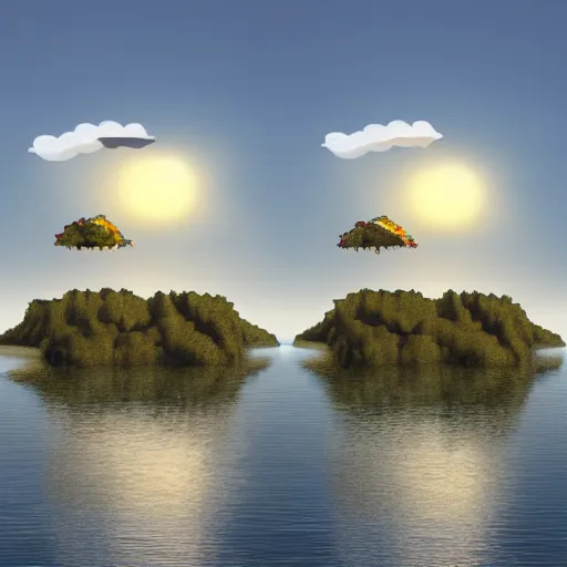 Image similar to floating islands in the sky