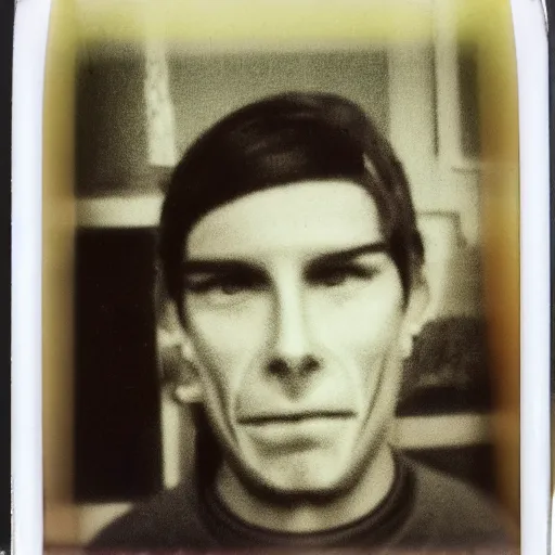 Image similar to a man with subtly distorted facial features, creepy, scary, nightmare fuel, distressing, unsettling, uncanny valley!!!, old polaroid, expired film,