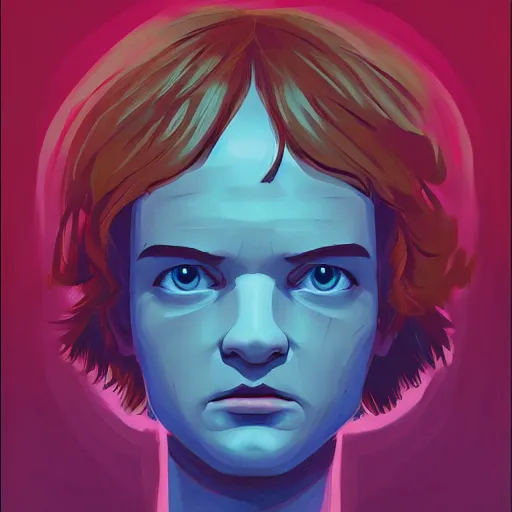 Image similar to face icon stylized minimalist stranger things, loftis, cory behance hd by jesper ejsing, by rhads, makoto shinkai and lois van baarle, ilya kuvshinov, rossdraws global illumination