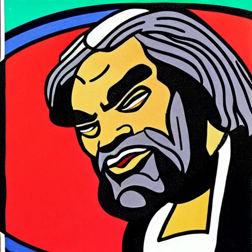 Image similar to worf, by roy lichtenstein.