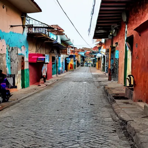 Prompt: streets of a latin american city