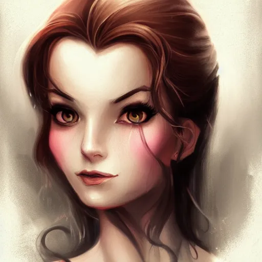 Prompt: beauty and the beast portrait,inspired by Charlie bowater,artgem