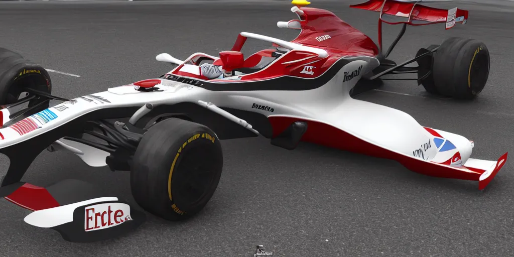 Prompt: a 3d rendering of a formula one car, rendered in cryengine