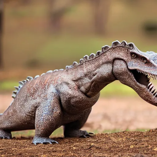 Image similar to stock photo of a dinosaur eating a man