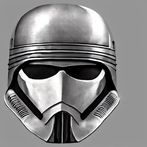 Image similar to concept art of clone's helmet from star wars, highly detailed