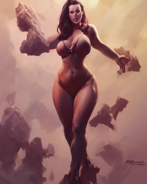 Prompt: full body portrait of Angela White by Stanley Artgerm Lau, WLOP, Rossdraws, frank frazetta, Andrei Riabovitchev, Marc Simonetti, tranding on artstation