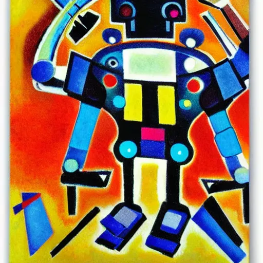 Image similar to warrior robots by Kandinsky