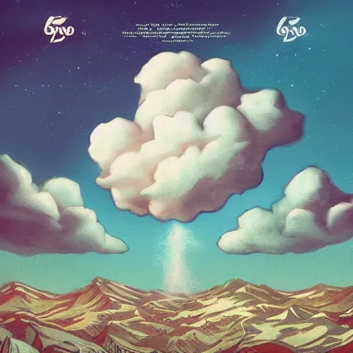 Prompt: cloud album art, poster art, cover art